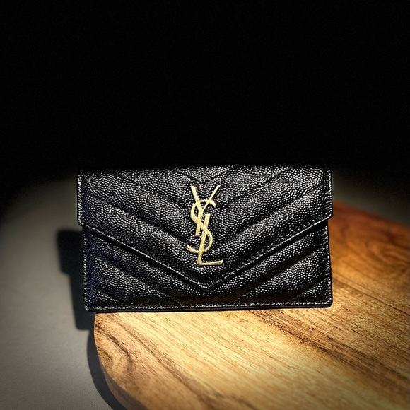 Yves Saint Laurent Handbags - YSL SAINT LAURENT CASSANDRE MATELASSÉ FRAGMENTS FLAP CARD CASE EMBOSSED LEATHER